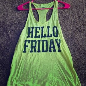 Yellow tank top Victoria's Secret Pink